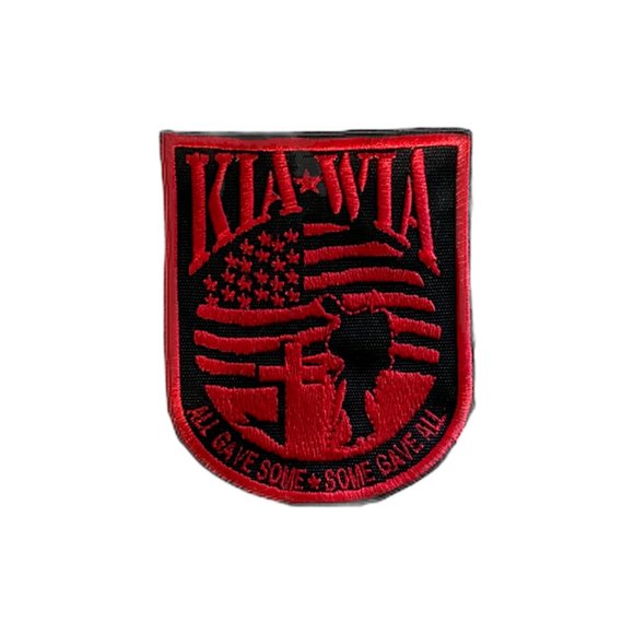 KIA-WIA patch Killed in Action Wounded in Action patch RED - Picture 2 of 3